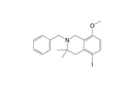 N-Benzyl-5-iodo-3,3-dimethyl-8-methoxy-1,2,3,4-tetrahydroisoquinoline