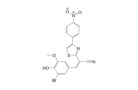 (2Z)-3-(3-bromo-4-hydroxy-5-methoxyphenyl)-2-[4-(4-nitrophenyl)-1,3-thiazol-2-yl]-2-propenenitrile
