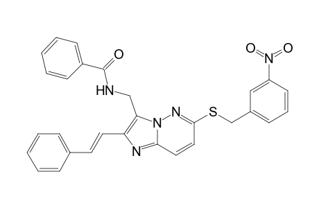 N-[[6-[(3-nitrobenzyl)thio]-2-[(E)-styryl]imidazo[1,2-b]pyridazin-3-yl]methyl]benzamide