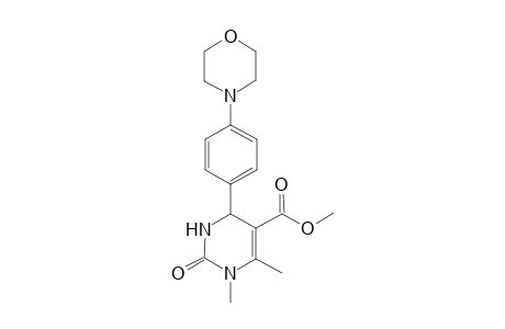 2-keto-3,4-dimethyl-6-(4-morpholinophenyl)-1,6-dihydropyrimidine-5-carboxylic acid methyl ester
