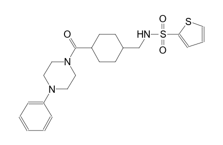 N-({4-[(4-phenyl-1-piperazinyl)carbonyl]cyclohexyl}methyl)-2-thiophenesulfonamide