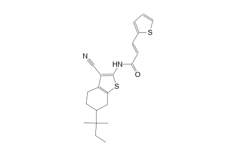 (2E)-N-(3-cyano-6-tert-pentyl-4,5,6,7-tetrahydro-1-benzothien-2-yl)-3-(2-thienyl)-2-propenamide