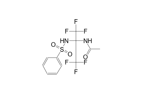 N-[2,2,2-trifluoro-1-[(phenylsulfonyl)amino]-1-(trifluoromethyl)ethyl]acetamide
