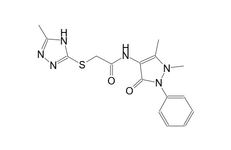 N-(1,5-dimethyl-3-oxo-2-phenyl-2,3-dihydro-1H-pyrazol-4-yl)-2-[(5-methyl-4H-1,2,4-triazol-3-yl)sulfanyl]acetamide