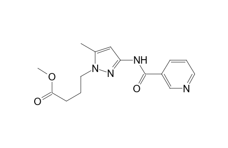 1H-Pyrazole-1-butanoic acid, 5-methyl-3-[(3-pyridinylcarbonyl)amino]-, methyl ester