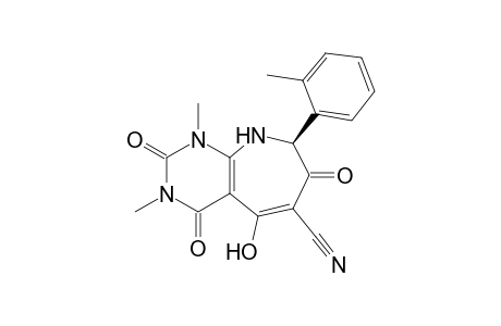 (8S)-5-Hydroxy-8-(2-methylphenyl)-1,3-dimethyl-2,4,7-trioxo-2,3,4,7,8,9-hexahydro-1H-pyrimido[4,5-b]azepine-6-carbonitrile