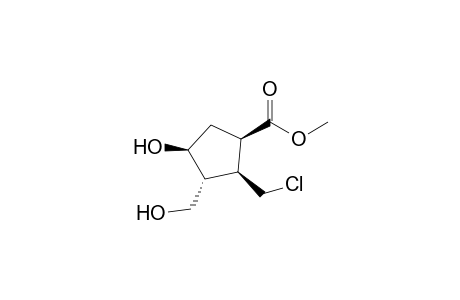 (1R,2S,3R,4S)-4-Hydroxy-3-hydroxymethyl-2-chloromethylcyclopentanecarboxylic acid acid methyl ester