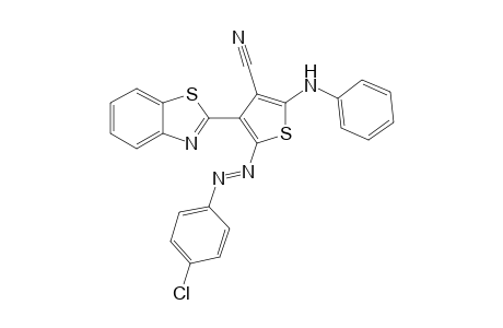 2-(4-Chlorophenylazo)-3-(benzothiazol-2-yl)-4-cyano-5-(N-phenylamino)thiophene