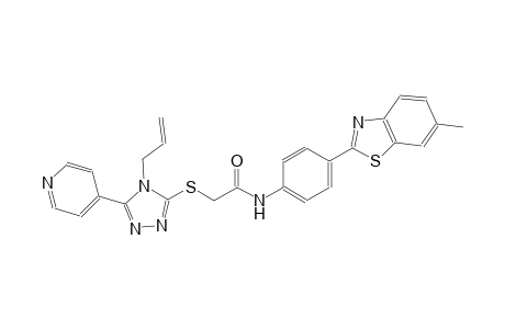 2-{[4-allyl-5-(4-pyridinyl)-4H-1,2,4-triazol-3-yl]sulfanyl}-N-[4-(6-methyl-1,3-benzothiazol-2-yl)phenyl]acetamide