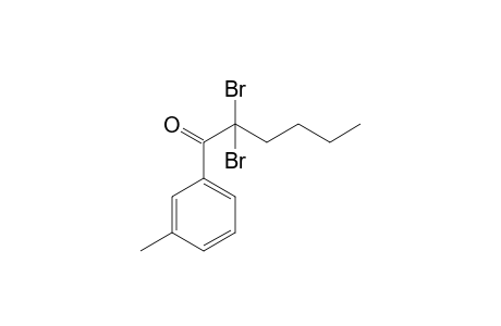 1-(3-Methylphenyl)-2,2-dibromohexan-1-one