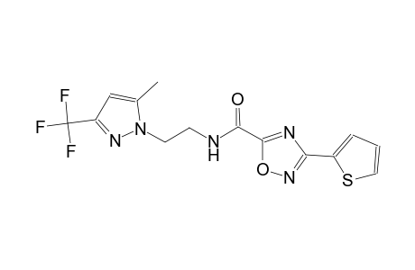 N-{2-[5-methyl-3-(trifluoromethyl)-1H-pyrazol-1-yl]ethyl}-3-(2-thienyl)-1,2,4-oxadiazole-5-carboxamide