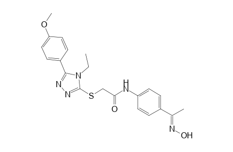 2-[4-Ethyl-5-(4-methoxyphenyl)-4H-[1,2,4]triazol-3-ylsulfanyl]-N-[4-(1-hydroxyiminoethyl)phenyl]acetamide