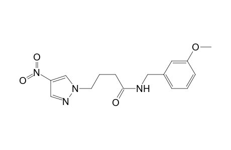 1H-Pyrazole-1-butanamide, N-[(3-methoxyphenyl)methyl]-4-nitro-