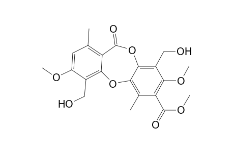 11H-Dibenzo[b,e][1,4]dioxepin-7-carboxylic acid, 4,9-bis(hydroxymethyl)-3,8-dimethoxy-1,6-dimethyl-11-oxo-, methyl ester