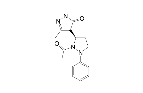 3-METHYL-4-(1-ACETYL-2-PHENYLPYRAZOLIDIN-5-YL)-PYRAZOL-5-ONE