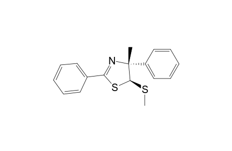 Thiazole, 4,5-dihydro-4-methyl-5-(methylthio)-2,4-diphenyl-, trans-