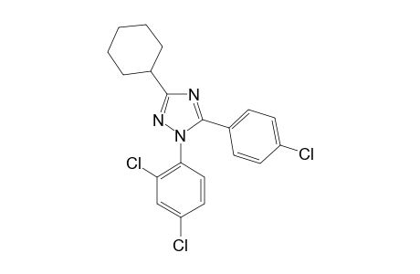 5-(4-CHLOROPHENYL)-1-(2,4-DICHLOROPHENYL)-3-CYCLOHEXYL-1H-1,2,4-TRIAZOLE