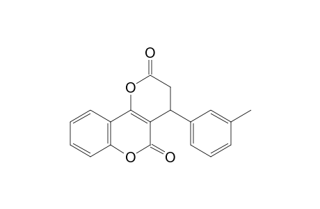 2H,5H-Pyrano[3,2-c][1]benzopyran-2,5-dione, 3,4-dihydro-4-(3-methylphenyl)-