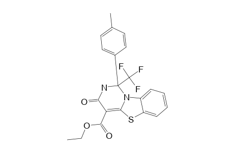 1-(4-METHYLPHENYL)-4-ETHOXYCARBONYL-1-TRIFLUOROMETHYL-2,3-DIHYDRO-1-H-PYRIMIDO-[6.1-B]-[1.3]-BENZOTHIAZOL-3-ONE