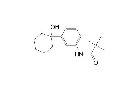 2,2-Dimethyl-N-[3-(1-oxidanylcyclohexyl)phenyl]propanamide