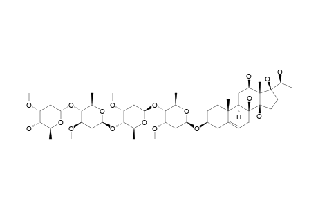 SARCOSTIN_3-ALPHA-CYMAROPYRANOSYL-(1->4)-BETA-OLEANDROPYRANOSSYL-(1->4)-BETACYMAROPYRANOSYL-(1->4)-BETA-CYMAROPYRANOSIDE