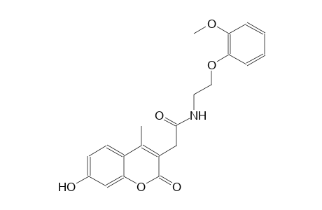 2H-1-benzopyran-3-acetamide, 7-hydroxy-N-[2-(2-methoxyphenoxy)ethyl]-4-methyl-2-oxo-