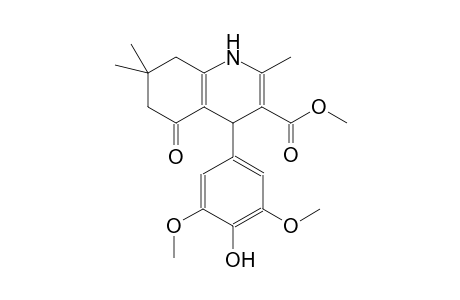methyl 4-(4-hydroxy-3,5-dimethoxyphenyl)-2,7,7-trimethyl-5-oxo-1,4,5,6,7,8-hexahydro-3-quinolinecarboxylate
