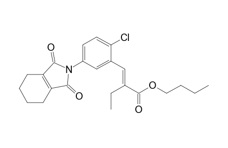 Butanoic acid, 2-[[2-chloro-5-(1,3,4,5,6,7-hexahydro-1,3-dioxo-2H-isoindol-2-yl)phenyl]methylene]-, butyl ester