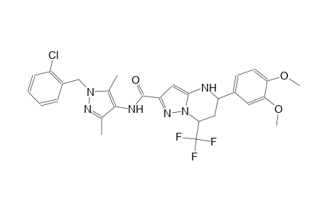 N-[1-(2-chlorobenzyl)-3,5-dimethyl-1H-pyrazol-4-yl]-5-(3,4-dimethoxyphenyl)-7-(trifluoromethyl)-4,5,6,7-tetrahydropyrazolo[1,5-a]pyrimidine-2-carboxamide