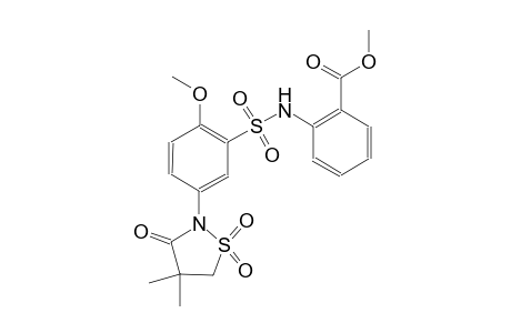benzoic acid, 2-[[[5-(4,4-dimethyl-1,1-dioxido-3-oxo-2-isothiazolidinyl)-2-methoxyphenyl]sulfonyl]amino]-, methyl ester
