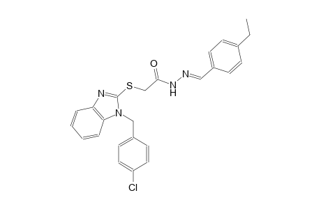 acetic acid, [[1-[(4-chlorophenyl)methyl]-1H-benzimidazol-2-yl]thio]-, 2-[(E)-(4-ethylphenyl)methylidene]hydrazide