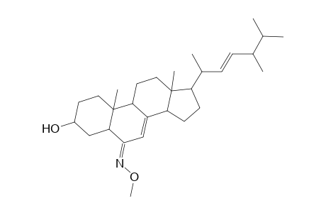 Ergosta-7,22-dien-6-one, 3-hydroxy-, O-methyloxime, (3.beta.,5.alpha.,22E)-