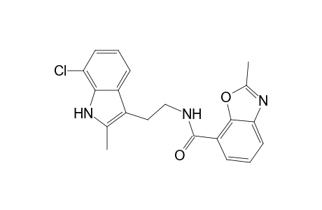 Benzooxazole-7-carboxylic acid, 2-methyl-, [2-(7-chloro-2-methyl-1H-indol-3-yl)ethyl]amide