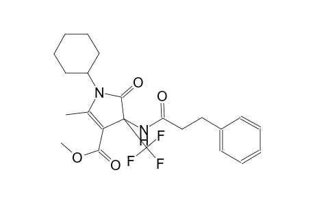 methyl 1-cyclohexyl-2-methyl-5-oxo-4-[(3-phenylpropanoyl)amino]-4-(trifluoromethyl)-4,5-dihydro-1H-pyrrole-3-carboxylate