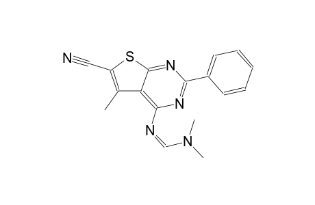 N'-(6-cyano-5-methyl-2-phenylthieno[2,3-d]pyrimidin-4-yl)-N,N-dimethylimidoformamide
