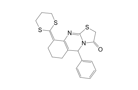 9-(1,3-dithian-2-ylidene)-5-phenyl-5,6,7,8-tetrahydro-[1,3]thiazolo[2,3-b]quinazolin-3-one