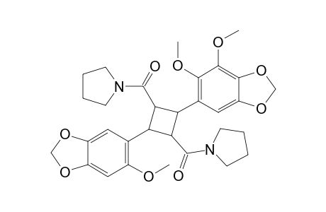 CYCLOBUTANE-3-(7,8-METHYLENEDIOXY-5-METHOXYPHENYL)-3''-(7'',8''-METHYLENEDIOXY-5'',6''-DIMETHOXYPHENYL)-2,2''-DICARBOXAPYRROLIDINE