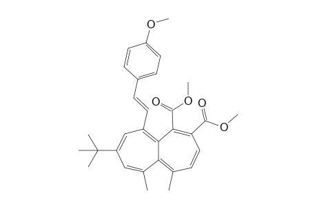 Dimethyl 8-(t-butyl)-1,10-dimethyl-6-[2'-(4"-methoxyphenyl)ethenyl]heptalene-4,5-dicarboxylate