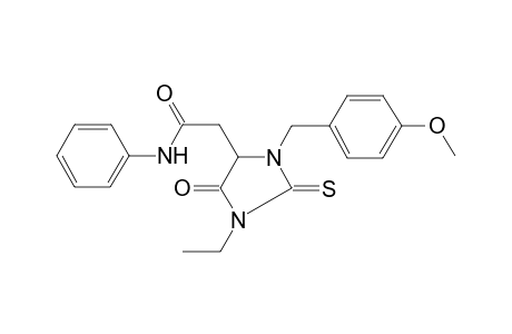 2-(1-Ethyl-5-keto-3-p-anisyl-2-thioxo-imidazolidin-4-yl)-N-phenyl-acetamide
