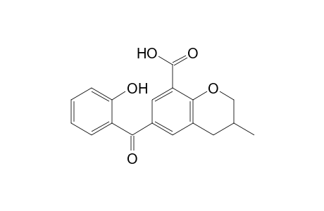 3,4-Dihydro-3-methyl-6-(2-hydroxybenzoyl)-2H-chromene-8-carboxylic acid