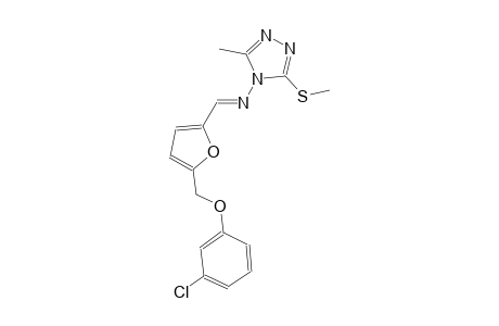 N-((E)-{5-[(3-chlorophenoxy)methyl]-2-furyl}methylidene)-3-methyl-5-(methylsulfanyl)-4H-1,2,4-triazol-4-amine