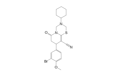 2H,6H-pyrido[2,1-b][1,3,5]thiadiazine-9-carbonitrile, 8-(3-bromo-4-methoxyphenyl)-3-cyclohexyl-3,4,7,8-tetrahydro-6-oxo-