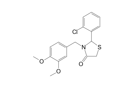 (+/-)-3-(3,4-Dimethoxybenzyl)-2-(2-chlorophenyl)thiazolidin-4-one