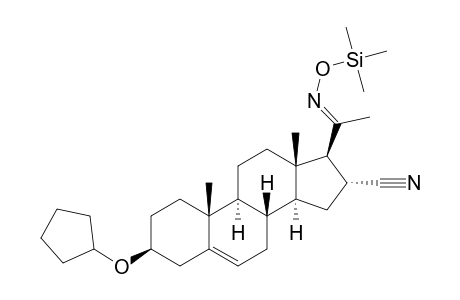 16.alpha.-Cyano-3.beta.-cyclopentyloxypregn-5-en-20-one trimethylsilyloxime