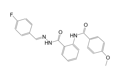 benzoic acid, 2-[(4-methoxybenzoyl)amino]-, 2-[(E)-(4-fluorophenyl)methylidene]hydrazide