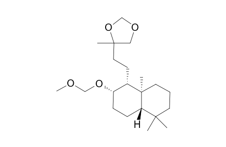 1,3-Dioxolane, 4-[2-[decahydro-2-(methoxymethoxy)-5,5,8a-trimethyl-1-naphthalenyl]et hyl]-4-methyl-, [1R-[1.alpha.(S*),2.alpha.,4a.beta.,8a.alpha.]]-