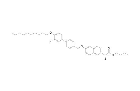 Butyl (S)-2-{6-[4-(4'-decyloxy-3'-fluorophenyl)benzyloxy]-2-naphthyl}propionate