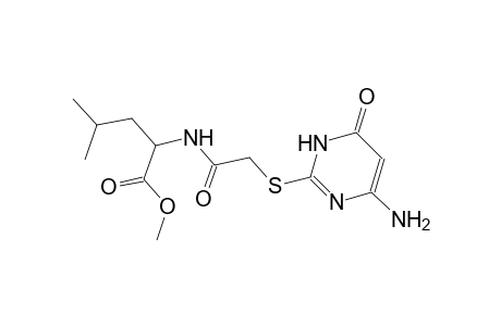 methyl 2-({[(4-amino-6-oxo-1,6-dihydro-2-pyrimidinyl)sulfanyl]acetyl}amino)-4-methylpentanoate