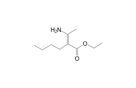 Hexanoic acid, 2-(1-aminoethylidene)-, ethyl ester