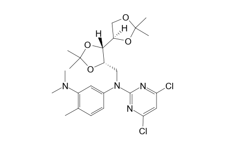 2,3: 4,5-bis[O-(1'-Methylethylidene)-1-deoxy-1-[(4",6"-dichloropyrimidin-2"-yl)-(3"'-dimethylamino-4'"-methylphenyl)amino]-D-ribitol